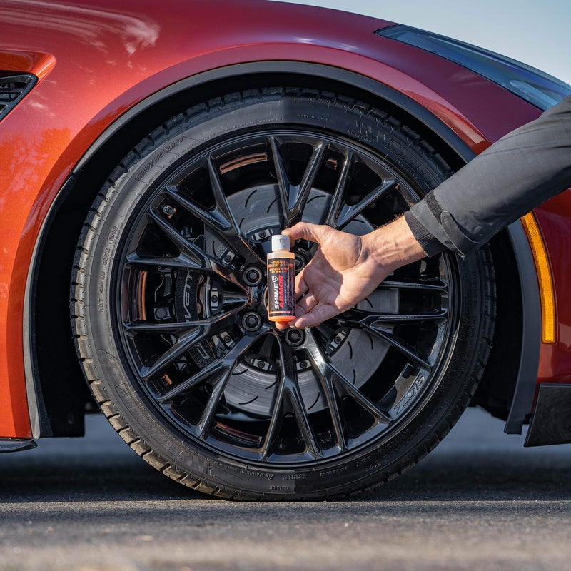 SHINE ARMOR Tire Shine Gel Dressing & Pristine Cleaner Car Care for Wheels & Tires with No Sling Formula Wet Look Keeps Tires Black & Clean with Water Based Polymers - Image 2